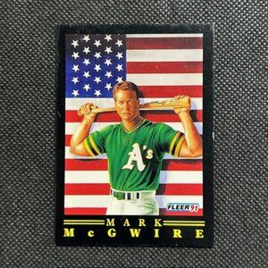 Mark McGwire 1991 Fleer Baseball Pro-Visions Oakland A's Athletics #4